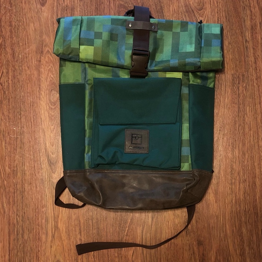 Minecraft Roll Top Travel Backpack